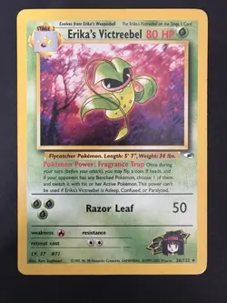 Pokemon TCG Erika's Victreebel Gym Heroes Card 26/132 Non Holo Rare Vintage LP - Image 1