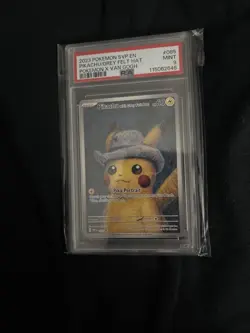 PSA 9 Pikachu Grey Felt Hat 2023 SVP #085 Van Gogh Promo Pokemon Card Mint - Image 4
