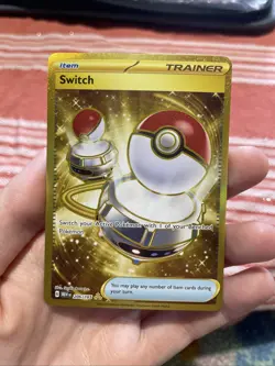 Switch 206/165 Gold Hyper Rare Holo Card Scarlet & Violet 151 Series - Image 2