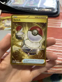 Switch 206/165 Gold Hyper Rare Holo Card Scarlet & Violet 151 Series - Image 4