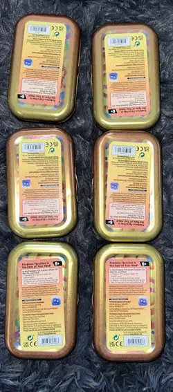 Lot Of 6 Pokemon Mini Tins Opened Various Loose Cards Misc Design X6 - Image 4