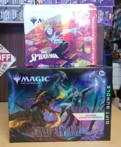 MTG MARVEL SPIDERMAN COLLECTOR BOOSTER BOX + FINAL FANTASY GIFT BUNDLE BOX LOT - Image 1