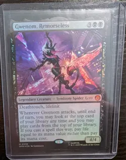 Magic The Gathering Spider Man #0056 Gwenom, Remorseless Creature Foil - Image 1
