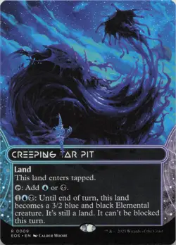 Creeping Tar Pit (0009) (Borderless) R Edge of Eternities: Stellar Sights 9 NM - Image 1