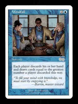 MTG Windfall LP Light Play Urza's Saga [3810] - Image 1