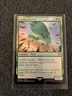 Magic The Gathering MTG - Jumbo Cactuar Foil - FIN - Image 1