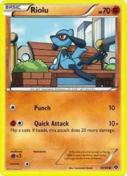POKEMON CARD RIOLU 63/99 NO 447 EMANATION POKEMON TCG CCG - Image 1