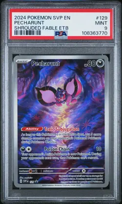 2024 POKEMON SVP EN-SV BLACK STAR PROMO #129 PECHARUNT PSA 9 - Image 1