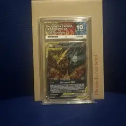 Pokemon Moltres & Zapdos & Articuno GX SM210 Black Star Promo ACE 10 Perfect Sub - Image 1