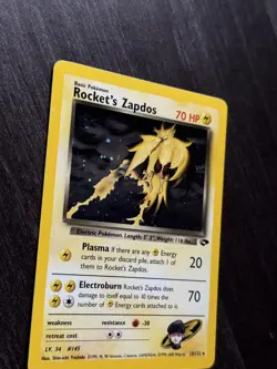Rocket's Zapdos Holo Rare 15/132 - Pokemon Gym Challenge WOTC - Played - Image 4