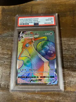 Pokemon 2020 Vivid Voltage Full Art AEGISLASH Vmax Secret Rare #190 PSA 10 Gem - Image 1