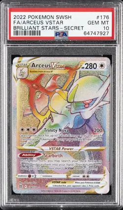 2022 POKEMON SWORD & SHIELD BRILLIANT STARS SECRET FULL ART/ARCEUS VSTAR PSA 10 - Image 1