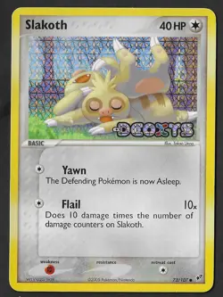 Slakoth 73/107 Stamped Reverse Holo [Pokemon EX Deoxys] Vintage TCG - Image 1