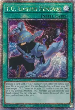Yugioh! T.G. Limiter Removal - AGOV-EN049 - Quarter Century Secret Rare - 1st Ed - Image 1