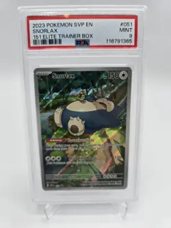 Snorlax 051 Sv: Scarlet & Violet Promo Card - 151 ETB - GEM MINT - PSA 9 - Image 1