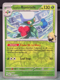 Cynthia’s Roserade 018/182 Reverse Holo Rare Destined Rivals Pokemon TCG Card NM - Image 1