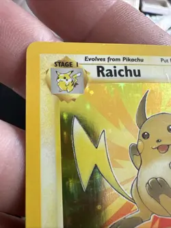 Pokemon TCG Raichu Holo Rare Card 14/62 Fossil 1999 WOTC 1st Edition - Image 2