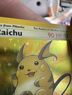 Pokemon TCG Raichu Holo Rare Card 14/62 Fossil 1999 WOTC 1st Edition - Image 3