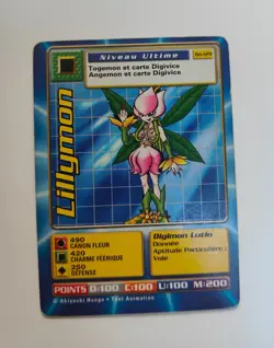 Lillymon Carte Digimon Francais Bandai 2000 Bo-129 Serie 3 French Card - Image 1