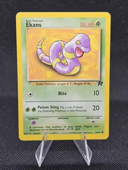 EKANS - Team Rocket Set - 56/82 - Common - Pokemon Card - Unlimited - Image 1