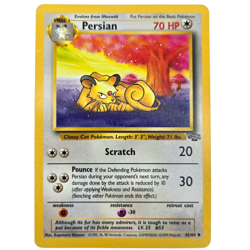 Persian Stage 1 Pokemon Card 42/64 Uncommon Colorless Jungle 1999 Light Play - Image 1