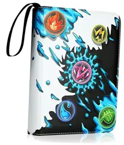 Card Binder 9 Pocket, Trading Card Binder Holder Fits 900 Cards Black 9 Pocket - Image 1