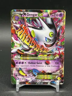 Pokemon TCG English Card XY Black Star Promo M Gengar EX XY166 Holo PLAYED - Image 1