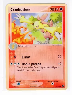 ~ESP~ SPANISH Combusken 27 REVERSE HOLO Ruby & Sapphire Pokemon Card (LB3) - Image 1