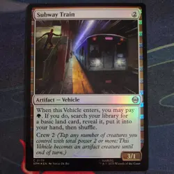 MTG Subway Train 0178 (Foil) [Marvel's Spider-Man, Near Mint] - Image 1