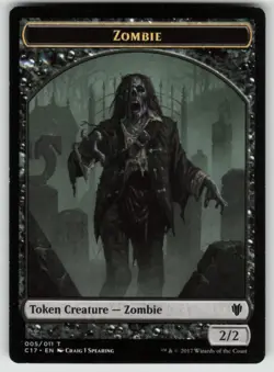 MTG Vampire // Zombie Double-sided Token T Commander 2017 4 // 5 LP - Image 2