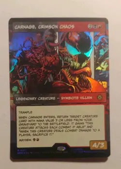 MTG Marvel's Spider-Man Carnage, Crimson Chaos (Borderless) (R) (Foil) NM 0227 - Image 1
