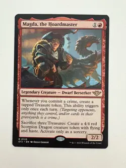Magda the Hoardmaster MTG Magic the Gathering Card NM Near Mint OTJ - Image 1