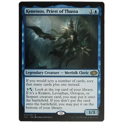 x1 Kenessos, Priest of Thassa J22 MTG M/NM Blue Rare Legendary Creature Merfolk - Image 1
