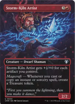 Storm-Kiln Artist (Borderless) U Commander Masters 644 LP MTG - Image 1