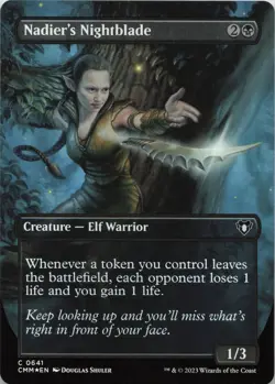 Nadier's Nightblade (Borderless) - FOIL - C Commander Masters 641 - MTG - Image 1