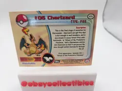 Charizard #6 - Foil - 1999 Topps Pokemon TV Black Logo - Image 3