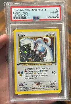 2000 POKEMON NEO GENESIS 1ST ED #9 LUGIA-HOLO PSA 8 - Image 1