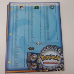 Lot Of 11 Vintage 2000 WOTC Pokemon Trainer Checklist Binder Inserts - Image 3