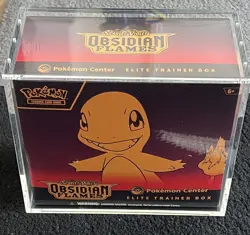 Pokemon Center Exclusive Obsidian Flames ETB Elite Trainer Box In Acrylic Box - Image 1