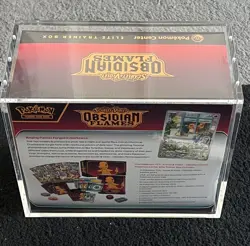 Pokemon Center Exclusive Obsidian Flames ETB Elite Trainer Box In Acrylic Box - Image 3