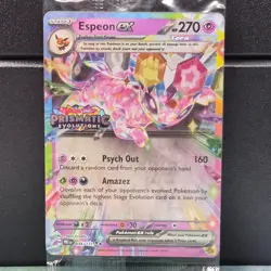 Espeon Ex 034/131 Prismatic Evolutions Stamped Promo Pokemon Surprise Box Sealed - Image 2