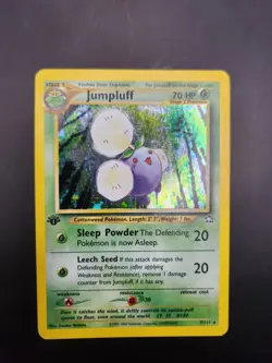 POKEMON TCG 1ST EDITION JUMPLUFF 7/111 ☆ HOLO RARE NEO GENESIS MP - Image 1