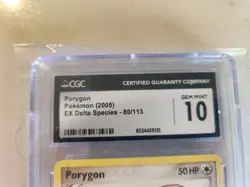 Pokemon Porygon 80/113 EX Delta Species CGC Gem MInt 10 - Image 3