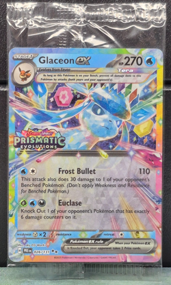 Glaceon Ex 026/131 Prismatic Evolution Stamped Promo Pokemon Surprise Box Sealed - Image 1