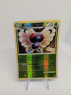 Pokemon TCG Butterfree 16/123 HGSS Base Set Reverse Holo Rare Card EN-HP 2010 - Image 1