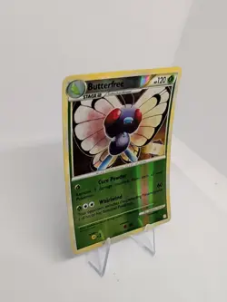 Pokemon TCG Butterfree 16/123 HGSS Base Set Reverse Holo Rare Card EN-HP 2010 - Image 3