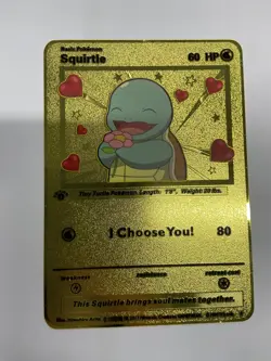 Squirtle Gold Metal Pokemon Card-Collectible Gift Display！ - Image 2