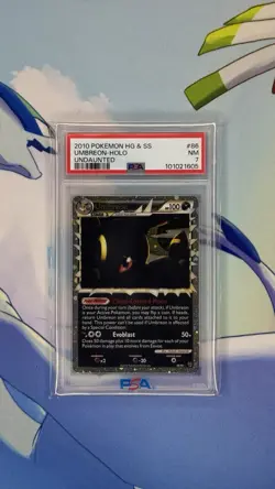 Umbreon Prime Holo Card PSA 7, 86/90, Undaunted - Image 1