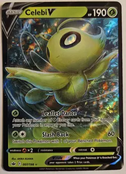 Celebi V 007/198 Pokemon Chilling Reign Sword & Shield Ultra Rare Card NM - Image 1