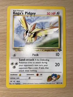 Pokemon TCG Koga's Pidgey Gym Challenge Card 80/132 Vintage WOTC NM - Image 4